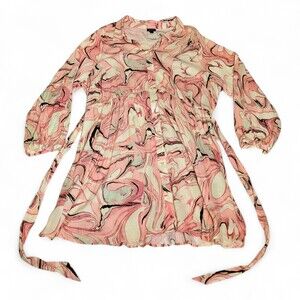 Torrid Swirl Print Long Sleeve Dress